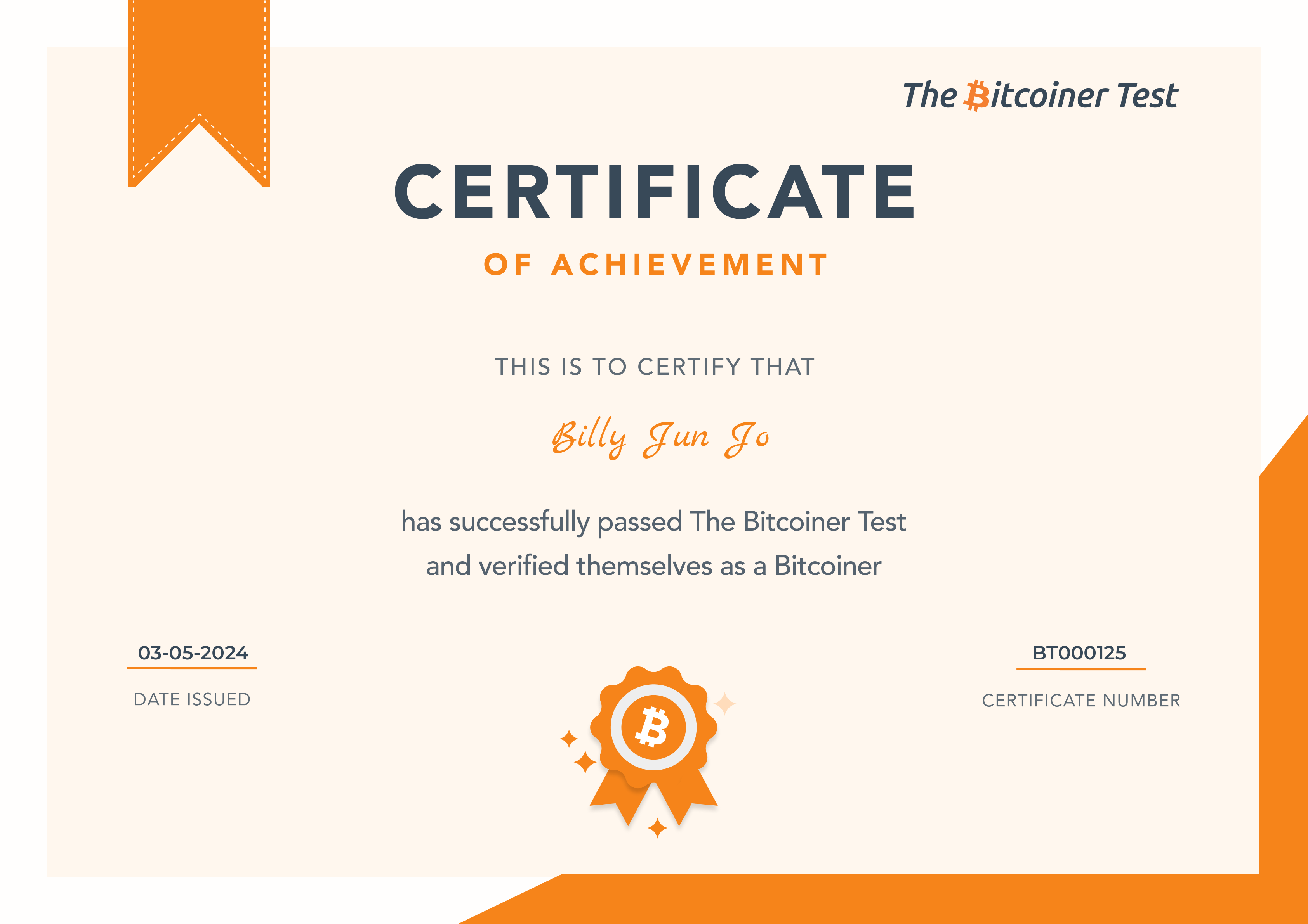 Your Certificate